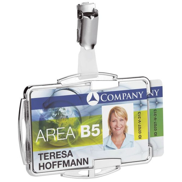 4005546981932 - Kartenhalter RFID Secure Duo für 2 Karten mit Clip-Befestigung 10 Stück