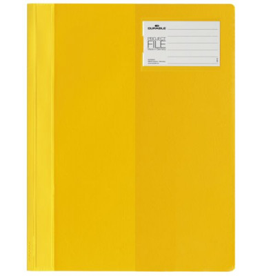 Schnellhefter PROJECT FILE 274504, A4, gelb, Kunststoff, Vorderdeckel transparent