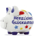 Spardose Schwein (mittel) 101578 , "Serne/Lufballons/Schriftzug Herzlichen Gl&uuml;ckwunsch"