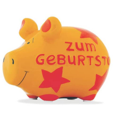 Spardose Schwein 100845 klein "Zum Geburtstag" 12,5x9cm