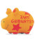 Spardose Schwein 100845 klein "Zum Geburtstag" 12,5x9cm