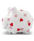 Spardose Schwein (klein) 101575 , "Herzen"