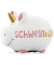 Spardose Schwein (klein) 101599 , "Schriftzug Schweinhorn"