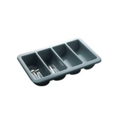 Besteckkasten m.4 Mulden grau 530x325mm Kunstst. Besteckkasten m.4 Mulden grau 530x325mm Kunstst.