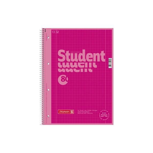 Brunnen Collegeblock Student Colour Code A4 Kariert Perforiert Gelocht 