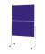 Moderationstafel 2111303, 120x150cm, Filz + Filz (beidseitig), pinnbar, klappbar, mit Rollen, blau + blau