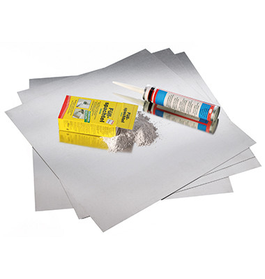 magnetowand-Platten auf Tapete weiß 500x500x0,5 5qm