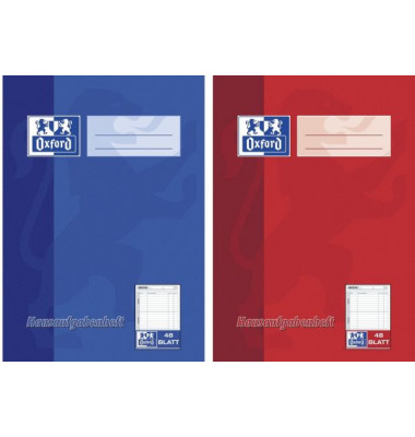 Hausaufgabenheft 100057950 Schule - Serie, Lineatur SL / liniert / 4 Spalten, A5, 90g, farbig sortiert, 48 Blatt / 96 Seiten