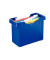 Hängemappenbox Mini-Aktei Plus 1993 blau bis 20 Mappen befüllt mit 5 Mappen stapelbar