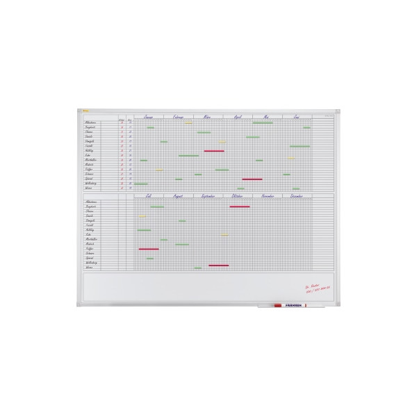 4016946191432 - Valueline Jahreskalender Whiteboard Magnetisch Lackierter Stahl Wandmontierbar 120 x 90 cm