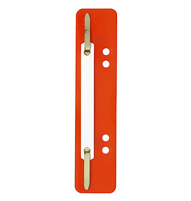 Heftstreifen kurz 100555016, 3,5x15cm (BxL), Polypropylen (PP) mit Kunststoffdeckleiste, rot