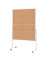 Moderationstafel 2111324, 120x150cm, Kork + Kork (beidseitig), pinnbar, mit Rollen, braun + braun