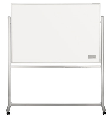Stativdrehtafel-Whiteboard ferroscript, 1240315, 150x100cm (BxH), emailliert, Aluminiumrahmen
