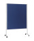 Moderationstafel 1101103M, 120x180cm, Filz + Filz (beidseitig), pinnbar, mit Rollen, blau + blau