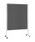 Moderationstafel 1101101M, 120x180cm, Filz + Filz (beidseitig), pinnbar, mit Rollen, grau + grau