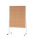 Moderationstafel 2111124, 120x150cm, Kork + Kork (beidseitig), pinnbar, mit Rollen, braun + braun