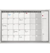 Monatsplaner CC 92 x 62,5 cm (B x H) 7-Tage-Woche Aluminium wei&szlig; silbereloxiert