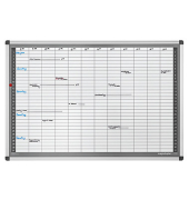 Monatsplaner CC 92 x 62,5 cm (B x H) 7-Tage-Woche Aluminium wei&szlig; silbereloxiert
