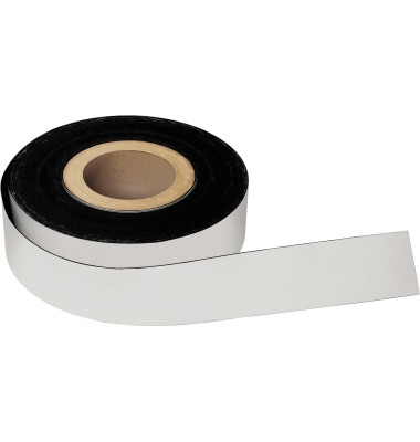 Magnetband 30 mm x 1 mm (B x L) PVC weiß