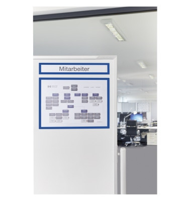 Magnetrahmen Topsign DIN A4, quer blau