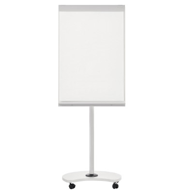 Flipchart Junior Plus mobil, 12269F14, 68x95cm, lichtgrau, mit Rollen, mit 2 Seitenarmen