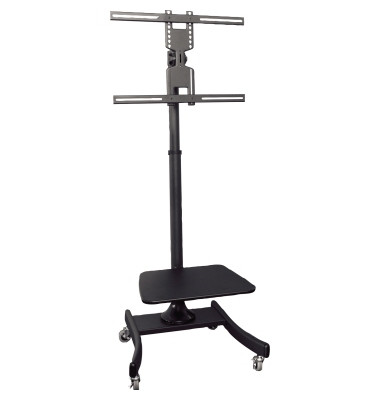 Monitorständer 63 x 120-160 x 63,6 cm (B x H x T) 35kg höhenverstellbar Metall schwarz