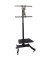Monitorständer 63 x 120-160 x 63,6 cm (B x H x T) 35kg höhenverstellbar Metall schwarz