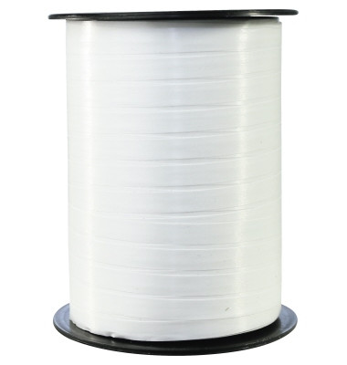 Geschenkband 601701C, ohne, 7mm x 500m, wei&szlig;