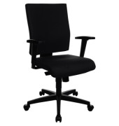 B&uuml;rostuhl Lightstar 10, schwarz / schwarz, mit Armlehnen, bis 110kg, ohne Kopfst&uuml;tze