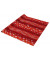 Geschenkpapier GP113, Sterne/Ornamente, 70cm x 5m, rot/silber