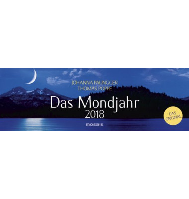 Schreibtischquerkalender 31963, Das Mondjahr, 2 Seiten / 1 Woche, 32x10,7cm, 2025