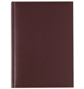 Buchkalender 101777, bordeaux, 1 Tag / 1 Seite, 15x21cm (A5), 2025