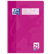 Schulheft Touch A4 Lineatur 25 liniert mit Rand pink 16 Blatt