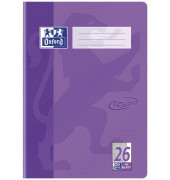 Schulheft 400104442 touch, Lineatur 26 / kariert mit wei&szlig;em Rand / keine, A4, 90g, flieder, 16 Blatt / 32 Seiten