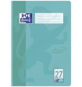 Schulheft 400104445 touch, Lineatur 27 / liniert mit Rand innen/au&szlig;en / keine, A4, 90g, aqua, 16 Blatt / 32 Seiten