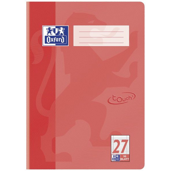 4006144005945 - Schulheft 400104444 touch Lineatur 27   liniert mit Rand innen außen A4 90g koralle 16 Blatt   32 Seiten 4006144005945 Oxfo 16 Blatt
