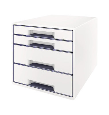 Schubladenbox Wow Cube 5213-20-01 perlweiß/grau 4 Schubladen geschlossen