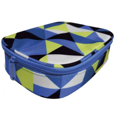 Federmappe oval gro&szlig; Prisma Motiv 21x15x5cm mit Innenklappe