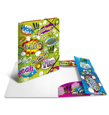 Eckspannmappe 19375, A4 motiv Polypropylen, mit 3 Einschlagklappen