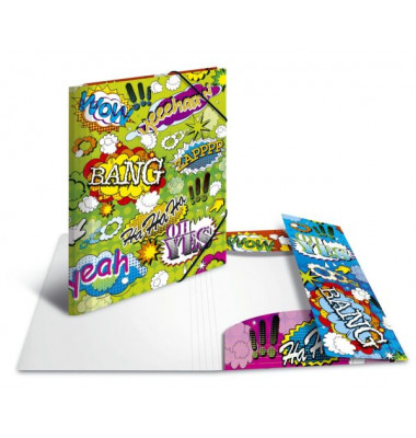 Eckspannmappe Sammelmappe A3 PP 19377, A3 motiv Polypropylen, mit 3 Einschlagklappen