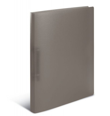 Ringbuch ohne 19184, A4 2 Ringe 25mm Ring-Ø Polypropylen grau-transparent