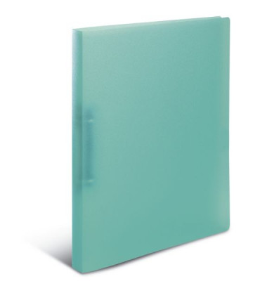 Ringbuch ohne 19182, A4 2 Ringe 25mm Ring-Ø Polypropylen türkis-transparent