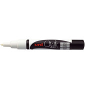 Kreidemarker uni Chalk PWE-3MS, 186101, wei&szlig;, 1mm Rundspitze