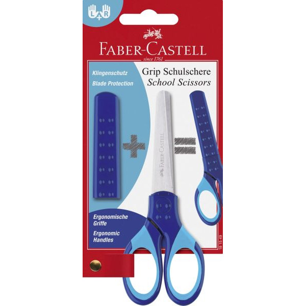 4005401815495 - Kinderschere Grip Schulschere Edelstahl rostfrei 135cm blau 4005401815495 Faber-Castell