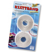 Klettband - 20 mm x 2 m, weiß, selbstklebend