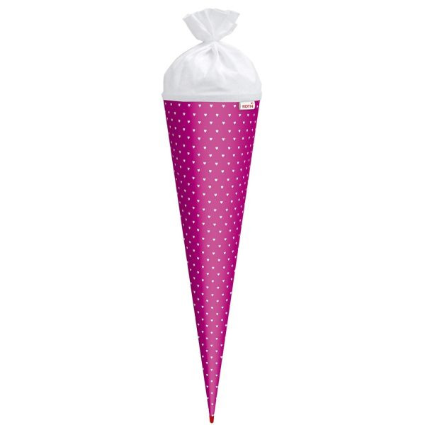 4028279700472 - Bastel-Schultüte Herzen pink 70cm rund 667060 4028279700472 - Bastel-Schultüte Herzen pink 70cm rund 667060