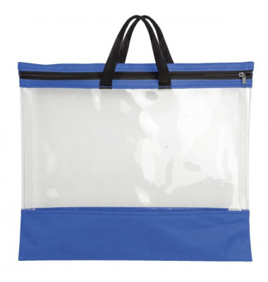 Reißverschlusstasche - A3, PVC, blau