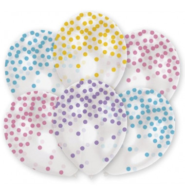 Luftballon Konfetti-Pastell - sortiert