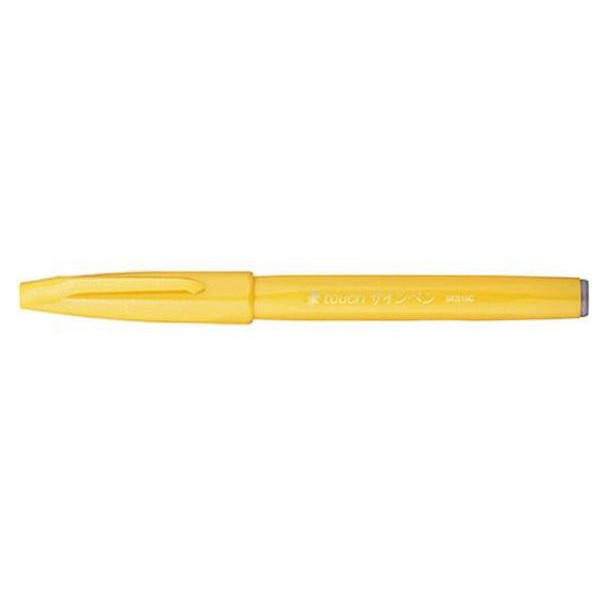 10 Stück Pentel Faserschreiber Sign Pen Brush - Pinselspitze, gelb 4902506287113 Pentel