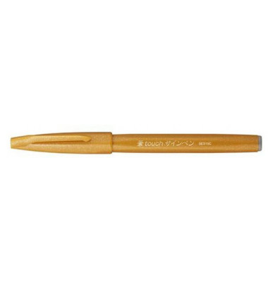 Faserschreiber Sign Pen Brush - Pinselspitze, ocker